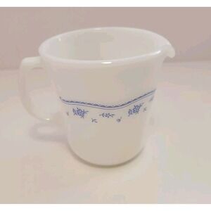 Vintage Corning Morning Blue‎ Creamer Retro Collectible Corelle Mini Pitcher